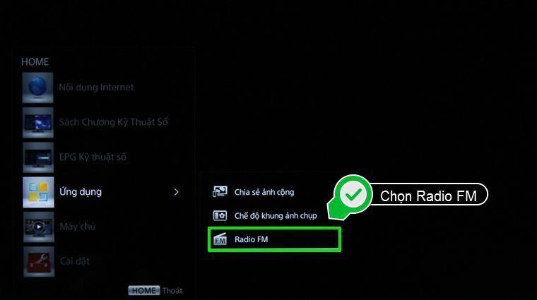 cách dò đài fm trên internet tivi sony 2015