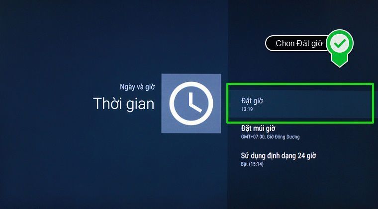 cách cài đặt thời gian, múi giờ trên android tivi sony 2015