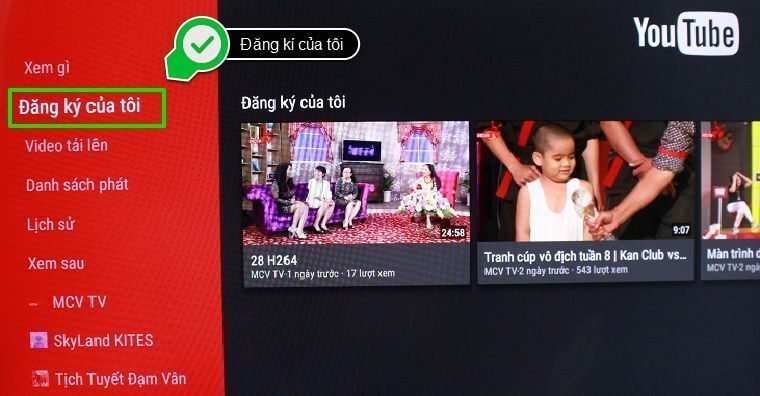 cách sử dụng ứng dụng youtube trên android tivi sony 2015