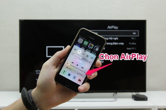 cách phản chiếu hình ảnh từ iphone qua tivi bằng airplay