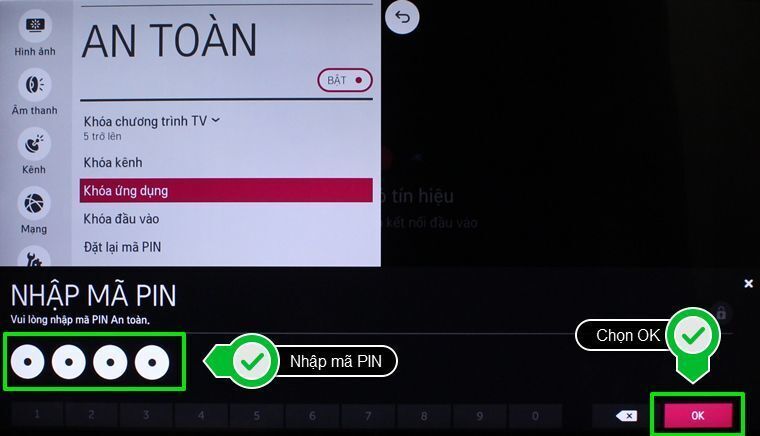 cách sử dụng chế độ khóa trẻ em trên smart tivi lg hệ điều hành webos