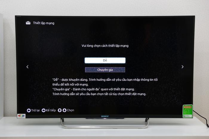 cách kết nối mạng trên smart tivi sony