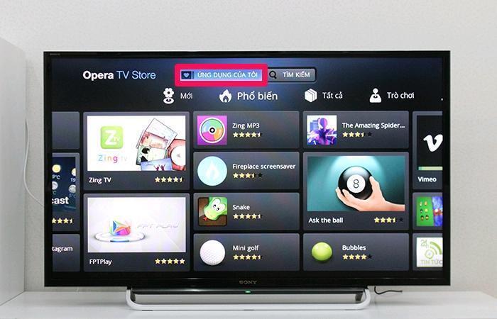cách sử dụng kho ứng dụng opera tivi sony
