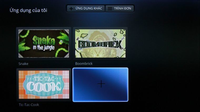 cách thêm ứng dụng trên internet tivi sony 2015