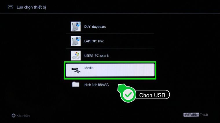 cách xem dữ liệu trong usb bằng internet tivi sony 2015