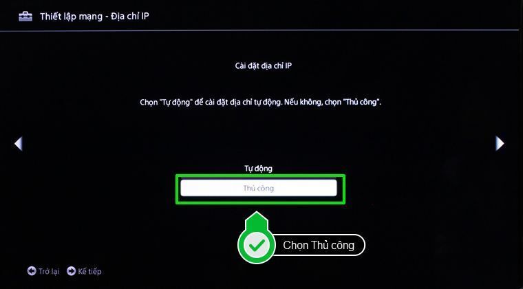 cách cài đặt ip và dns mạng cho internet tivi sony