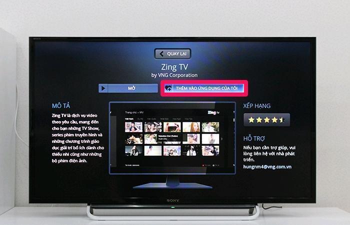 cách sử dụng kho ứng dụng opera tivi sony