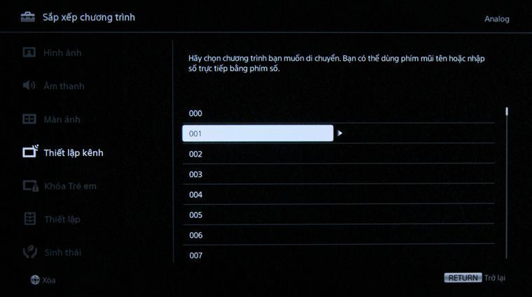 cách dò kênh internet tivi sony 2015