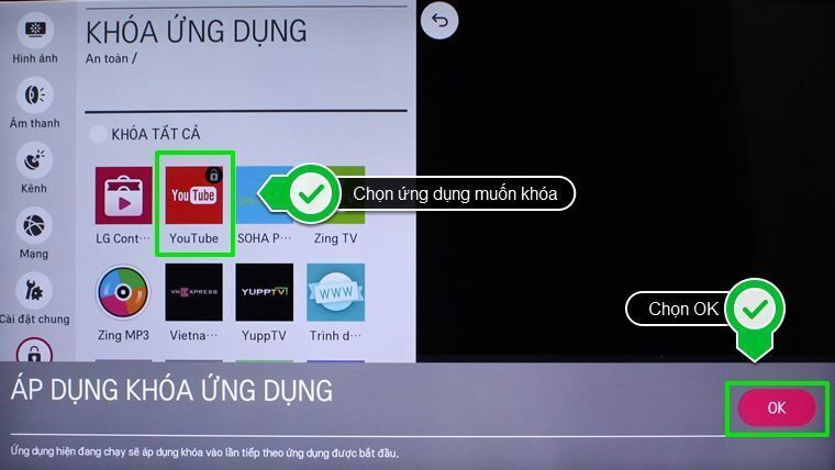 cách sử dụng chế độ khóa trẻ em trên smart tivi lg hệ điều hành webos