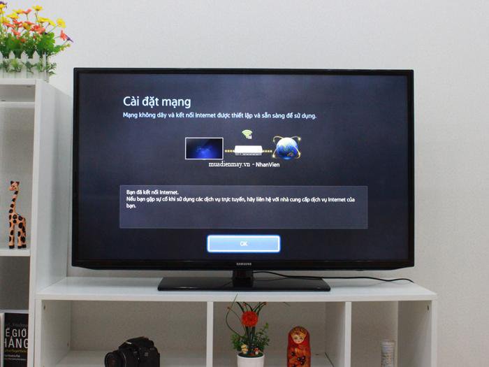 cách kết nối mạng trên tivi samsung