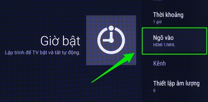 cách hẹn giờ bật, tắt tivi cho android tivi sony 2016