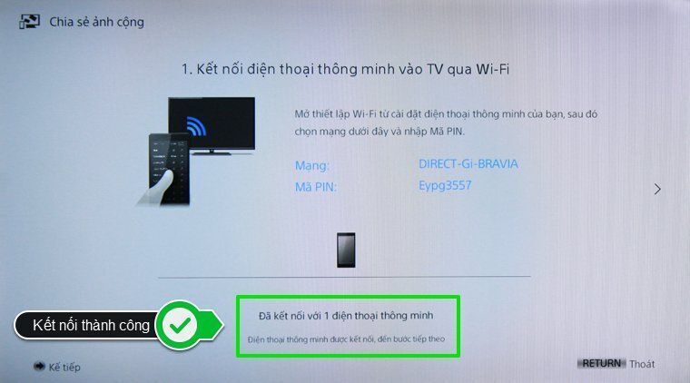 cách sử dụng tính năng photo share trên internet tivi sony