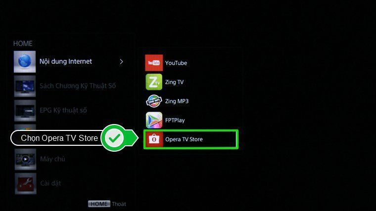 cách thêm ứng dụng trên internet tivi sony 2015