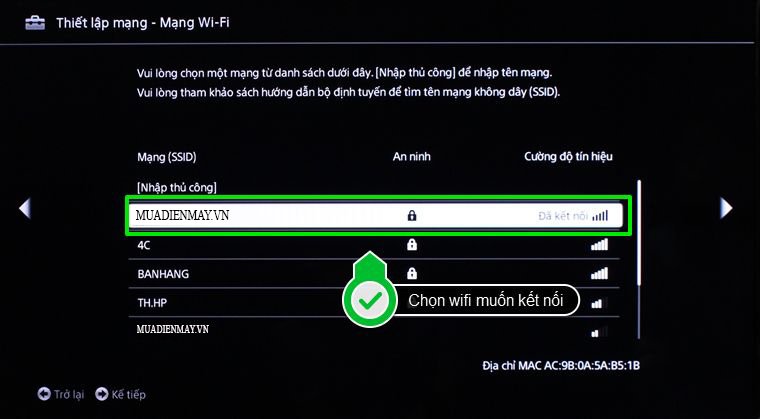 cách cài đặt ip và dns mạng cho internet tivi sony