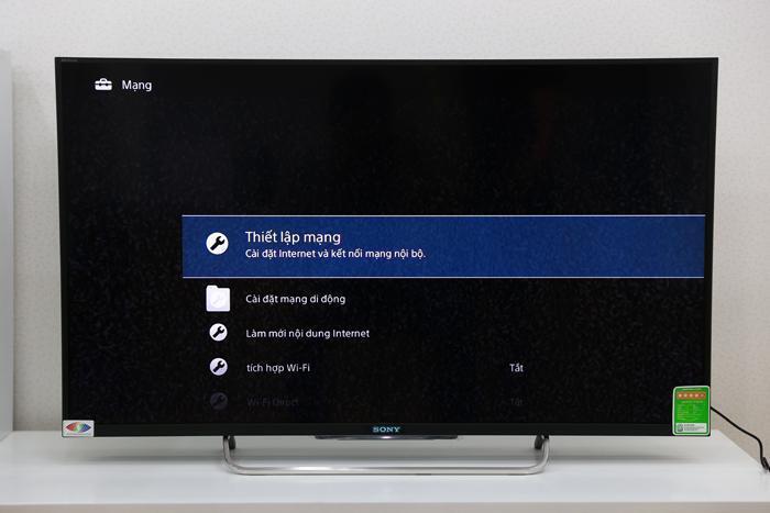 cách kết nối mạng trên smart tivi sony