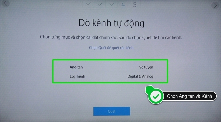 các bước thiết lập smart tivi samsung 2015 lần đầu tiên sử dụng