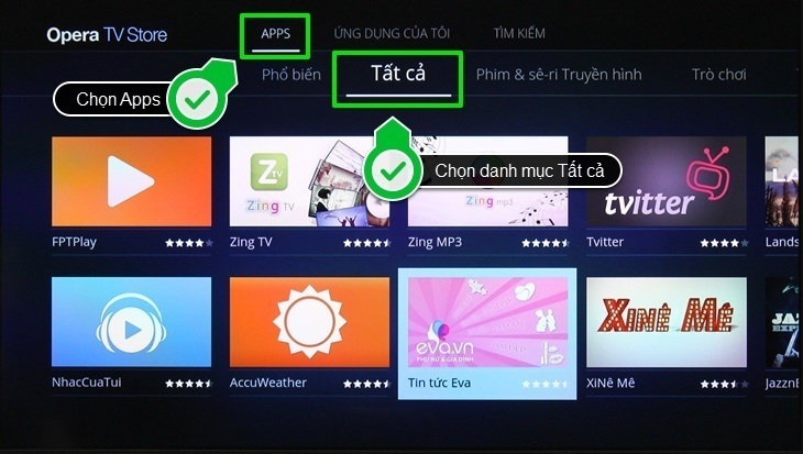 cách thêm ứng dụng trên internet tivi sony 2016