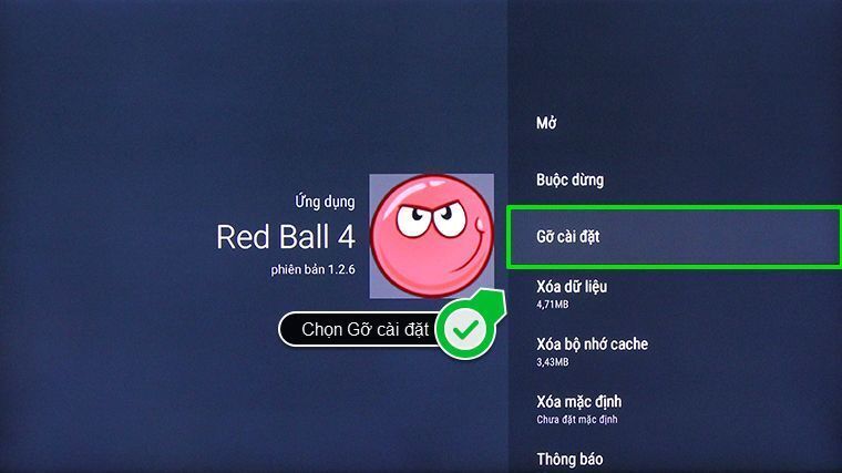 cách xóa ứng dụng trên android tivi sony 2015