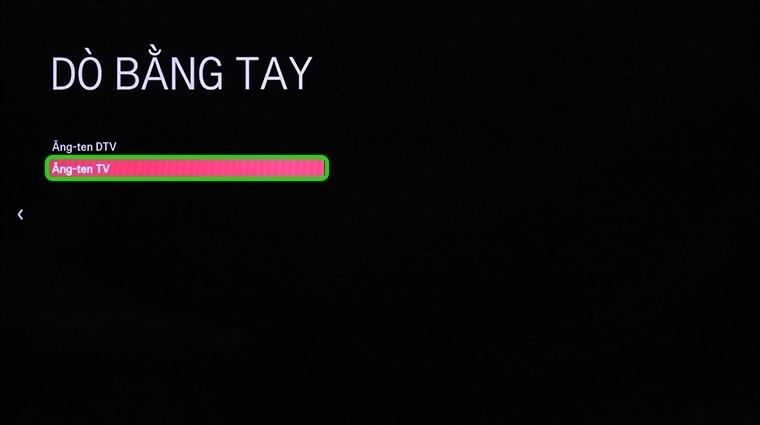cách dò kênh thủ công trên tivi