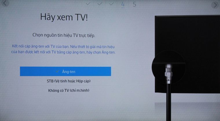 các bước thiết lập smart tivi samsung 2015 lần đầu tiên sử dụng