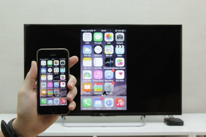 cách phản chiếu hình ảnh từ iphone qua tivi bằng airplay