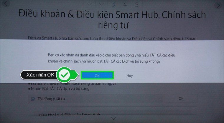 các bước thiết lập smart tivi samsung 2015 lần đầu tiên sử dụng