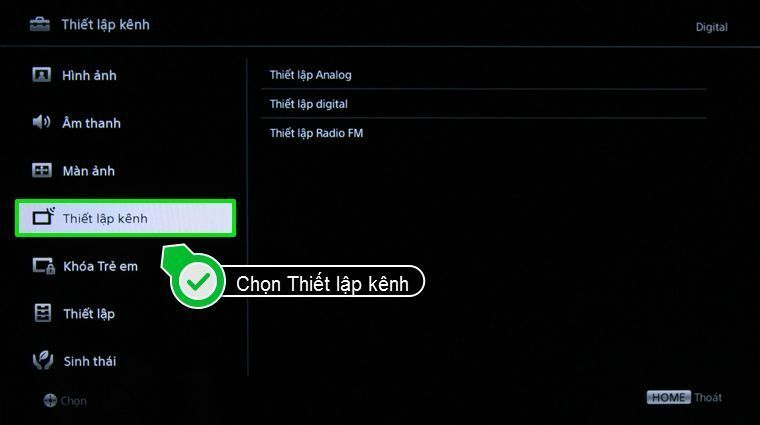 cách dò đài fm trên internet tivi sony 2015