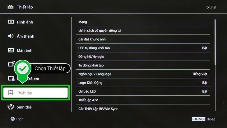 cách kết nối mạng trên internet tivi sony 2016