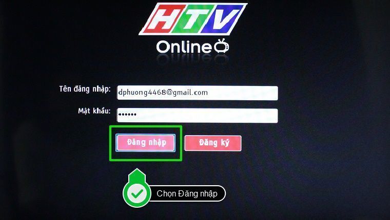 cách đăng ký tài khoản htv online trên smart tivi