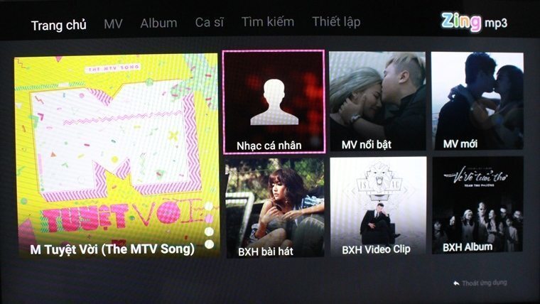 top 5 ứng dụng nghe nhạc trên android tivi sony 2015