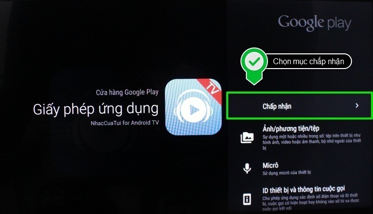 cách sử dụng ứng dụng nhạc của tui trên android tivi sony 2015