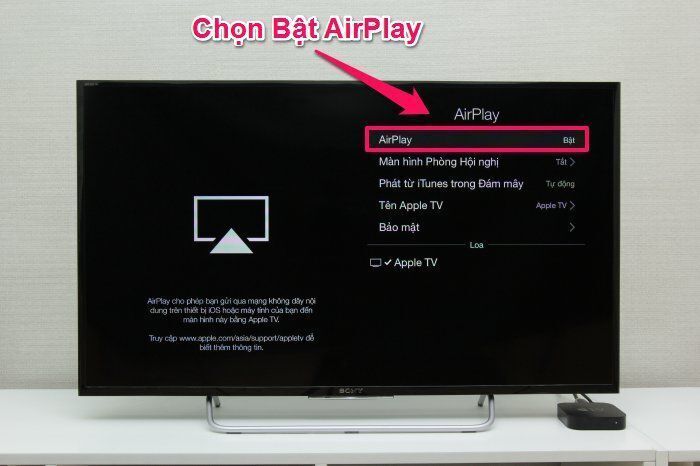 cách phản chiếu hình ảnh từ iphone qua tivi bằng airplay