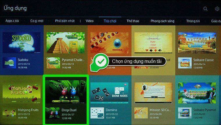 cách tải ứng dụng trên smart tivi samsung 2015