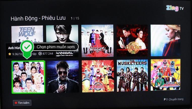 cách sử dụng ứng dụng zing tv trên android tivi sony 2015