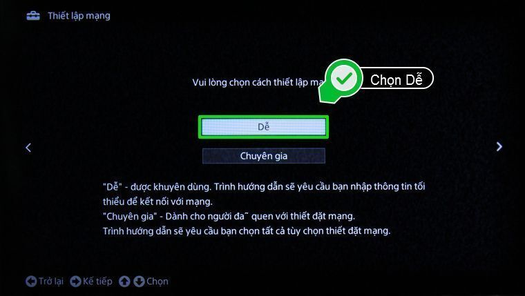 cách vào mạng trên smart tivi sony