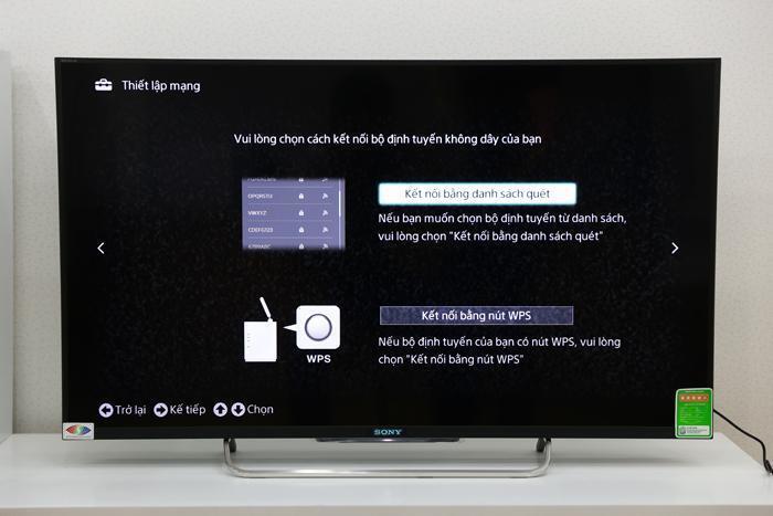 cách kết nối mạng trên smart tivi sony
