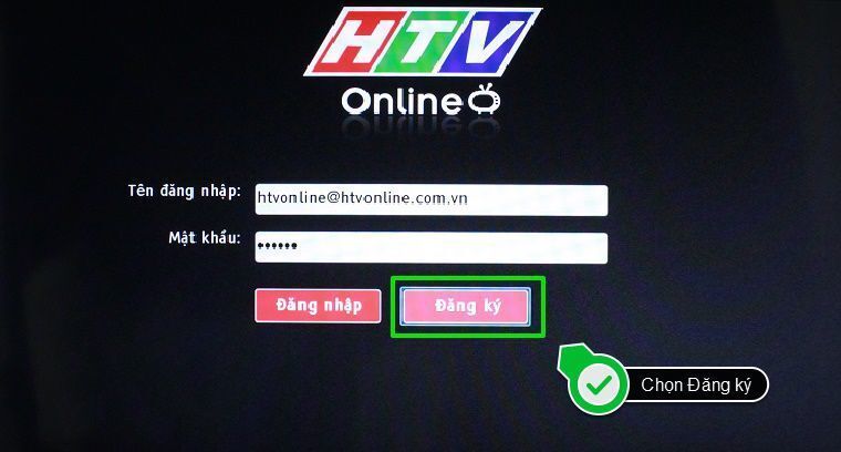 cách đăng ký tài khoản htv online trên smart tivi