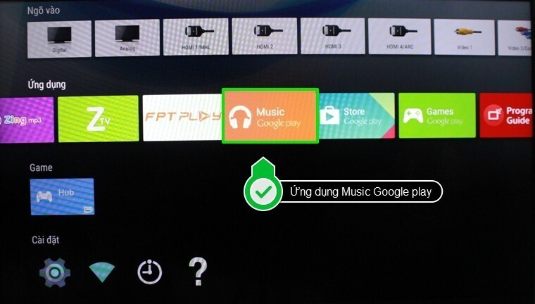 top 5 ứng dụng nghe nhạc trên android tivi sony 2015