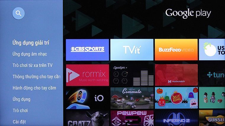 so sánh hệ điều hành android trên smart tivi toshiba và sony