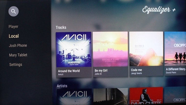 top 5 ứng dụng nghe nhạc trên android tivi sony 2015