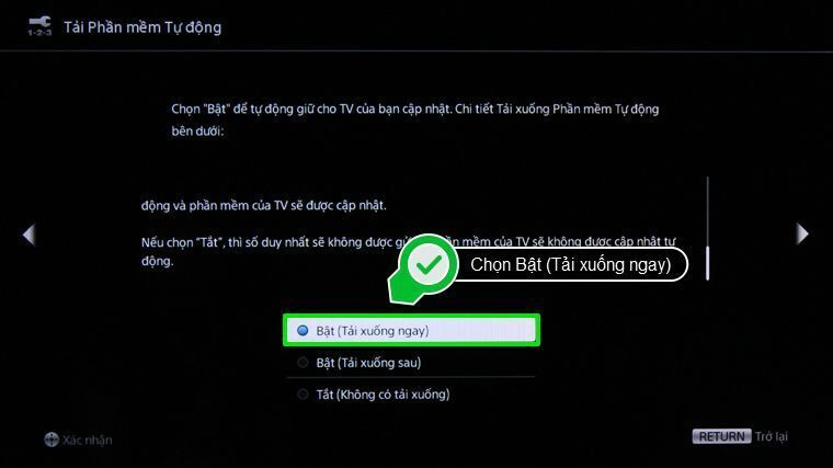 các bước thiết lập lại từ đầu internet tivi sony 2015