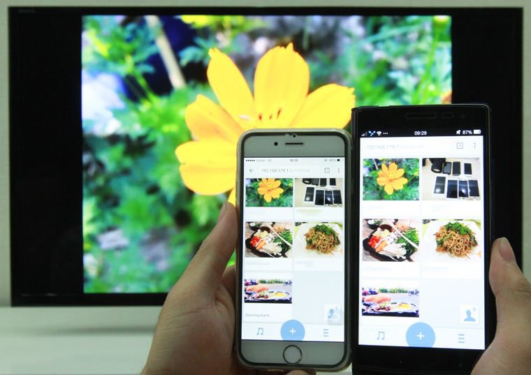 cách sử dụng tính năng photo share trên internet tivi sony