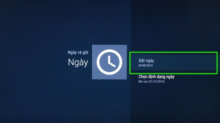 cách cài đặt thời gian, múi giờ trên android tivi sony 2015