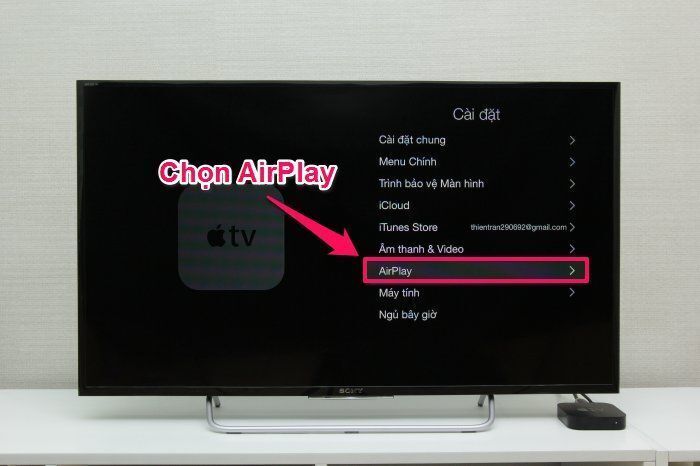 cách phản chiếu hình ảnh từ iphone qua tivi bằng airplay