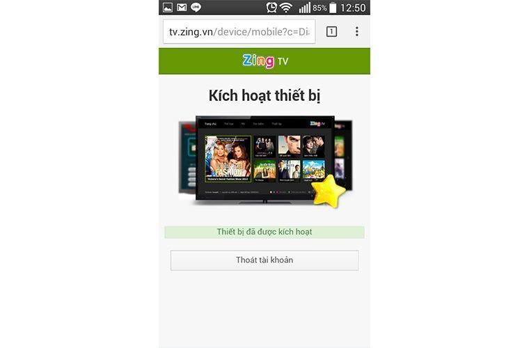 cách kích hoạt tài khoản zing mp3 trên smart tivi