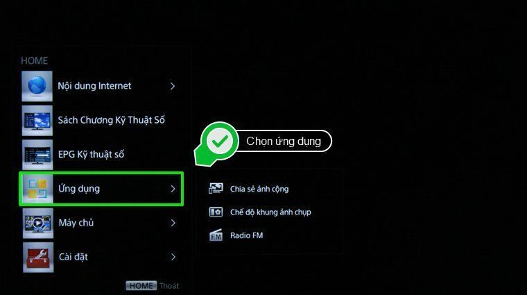 cách sử dụng tính năng photo share trên internet tivi sony