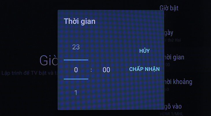 cách hẹn giờ bật, tắt tivi cho android tivi sony 2016