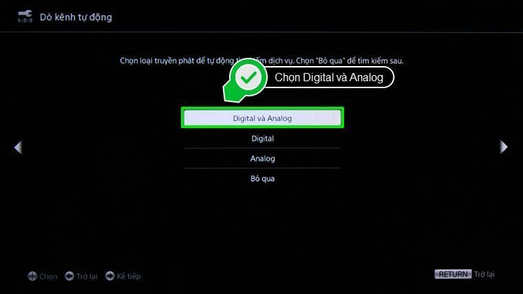 các bước thiết lập lại từ đầu internet tivi sony 2015