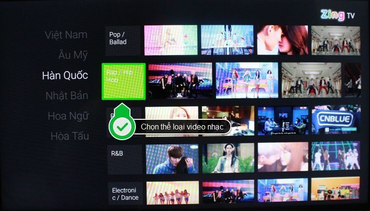 cách sử dụng ứng dụng zing tv trên android tivi sony 2015