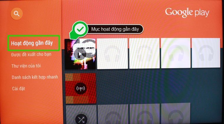 cách sử dụng ứng dụng google play music trên android tivi sony 2015